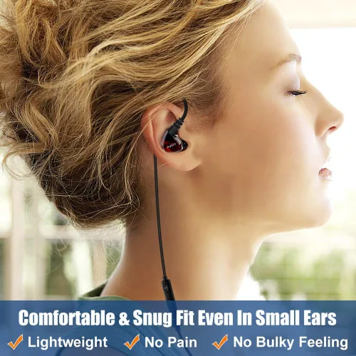 Miniatura 2 de Joysico - Auriculares deportivos con cable sobre la oreja para niños, mujeres, orejas pequeñas, cómodas, con gancho para correr, ejercicio, trotar
