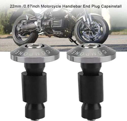 Miniatura 9 de Tapón de empuñaduras para manillar, 0.866 in 7/8 pulgadas para manillar de motocicleta, tapas de enchufe deslizante para carreras ATV Offroad ()