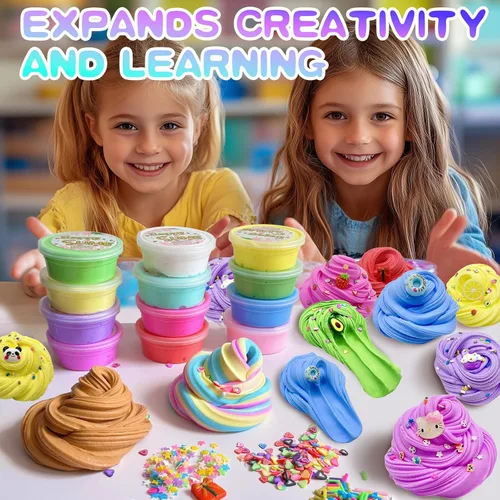 Miniatura 4 de Paquete de 14 kits de slime de mantequilla, suave y antiadherente, regalos de cumpleaños para niñas y niños, recuerdos de fiesta de Pascua