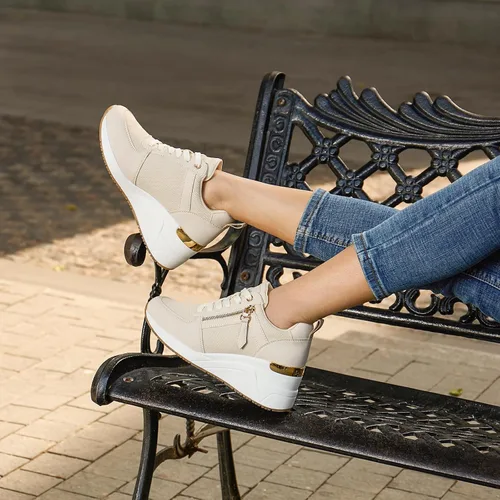 Miniatura 8 de Viscozzy Zapatillas de tacón alto con cuña para mujer