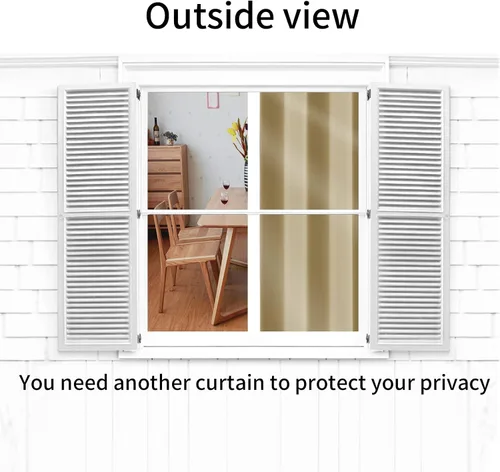 Miniatura 7 de Pickluc - Paneles de cortinas opacas con ojales, cortinas para bloquear la luz para el dormitorio, aisladas térmicamente, reducción de ruido