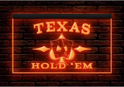 Miniatura 6 de 230097 Texas Hold'em Poker Casino Game Room Man Cave Display LED Light Letrero de neón (12 x 8 pulgadas, 16 colores por control remoto)