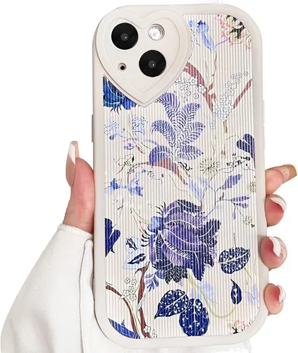 Miniatura 20 de Lovmooful Funda compatible con iPhone 13, diseño floral con lente de amor, protector de parachoques para niñas y mujeres, TPU suave a prueba