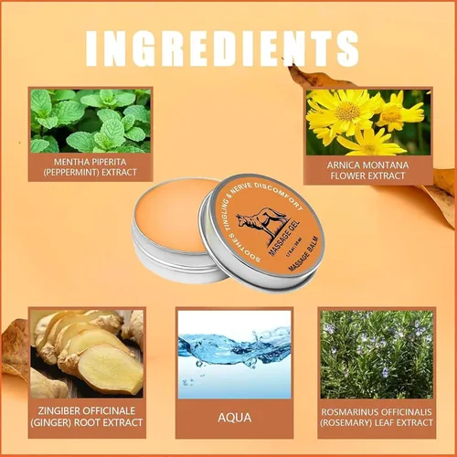Miniatura 8 de Bálsamo para aliviar los nervios, crema calmante para articulaciones y músculos, bálsamo natural de apoyo para los nervios y las articulaciones
