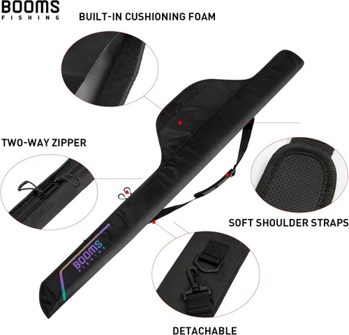 Miniatura 5 de Booms Fishing PB4 - Funda para caña de pescar y carrete de 4.4 pies ~ 5 pies, funda plegable portátil, bolsa de caña de pescar de diseño extendido