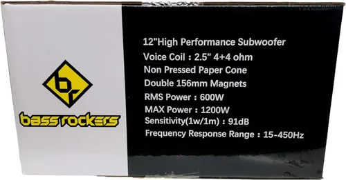 Miniatura 3 de Bass Rockers 12 "1200 W/600 W RMS Dual 4 Ohm Audio estéreo subwoofer para amplificadores amplificadores