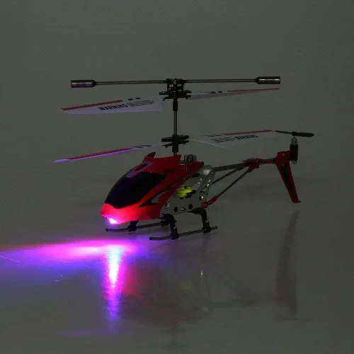 Miniatura 4 de Goolsky Helicóptero RC S107G, helicóptero de control remoto de 3 canales con giroscopio para principiantes (rojo)