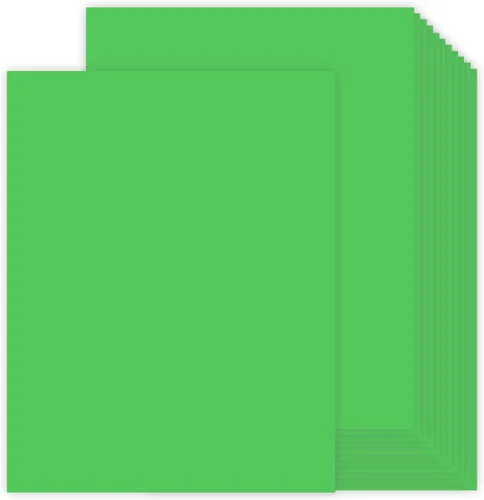 30 hojas de cartulina verde 8.5 x 11 pulgadas, 67 lb/180 gsm, papel de cartulina de alta calidad para impresora, ideal para invitaciones, menús,