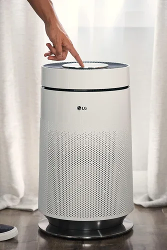 Miniatura 10 de LG PuriCare Purificador de Aire Individual de 360 Grados con Clean Booster, ThinQ Wi-Fi y Control de Voz (AS330DWR0), 310 pies cuad., Blanco
