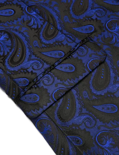 Miniatura 5 de COOFANDY Chaqueta de esmoquin floral para hombre, chal de cachemira, con solapa, chaqueta para cena, graduación, boda