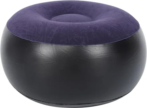 Miniatura 9 de Silla inflable Health Gear, silla de aire redonda al aire libre, taburete inflable portátil de flocado, silla de aire, cojín reposapiés