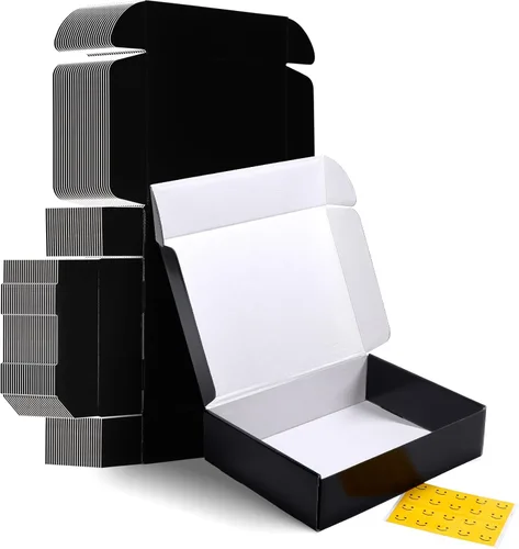 Miniatura 10 de HORLIMER Paquete de 40 cajas de envío de 5 x 5 x 5, caja de cartón corrugado blanco para correo, embalaje, pequeñas empresas