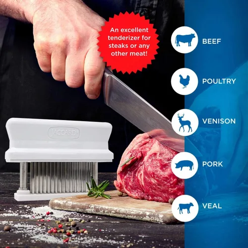 Miniatura 4 de Jaccard 200348, Ablandador de carne de 48 cuchillas duradero con aguja de acero inoxidable ultraafilada, utensilio de cocina para ablandar pollo