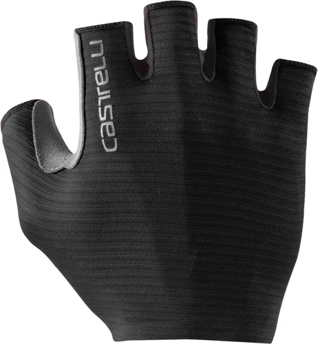 CASTELLI Guantes de ciclismo para hombre con acolchado y protección UPF para ciclismo de carretera y grava, color negro claro, talla L