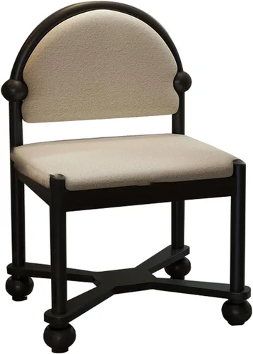 Miniatura 9 de JKGHK Sillas de comedor de madera, sillas de cocina para el hogar, silla auxiliar de cocina tapizada de tela, respaldo curvado retro, silla de sala