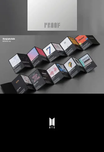 Miniatura 5 de BTS Proof Anthology Album Compact Edition 1p Mini póster plegable en paquete+80p folleto+1p PhotoCard+1p Postcard+1ea Discografía Guía+Seguimiento