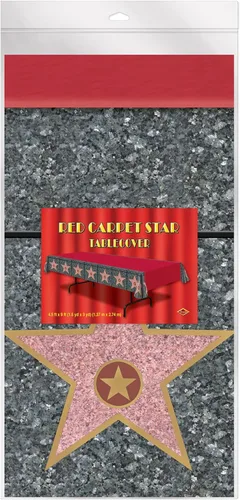 Miniatura 5 de Beistle Mantel de mesa con diseño de estrella roja de plástico Hollywood para fiesta, noche de cine y premios, decoración de mesa para banquetes