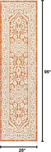 Miniatura 89 de Eyely BMS101D-28 - Alfombra de pasillo con textura de medallón de Santa Mónica Slesi, para interiores y exteriores, estilo costero, bohemio, Gris