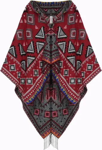 Miniatura 13 de Uyuni Poncho con volantes estilo chal bohemio para mujer, holgado, vintage