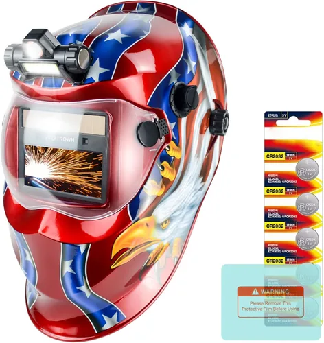 Miniatura 12 de TRQWH Casco de soldadura de oscurecimiento automático con campana de soldadura de color real con luz solar, 2 sensores de arco, máscara de soldadura