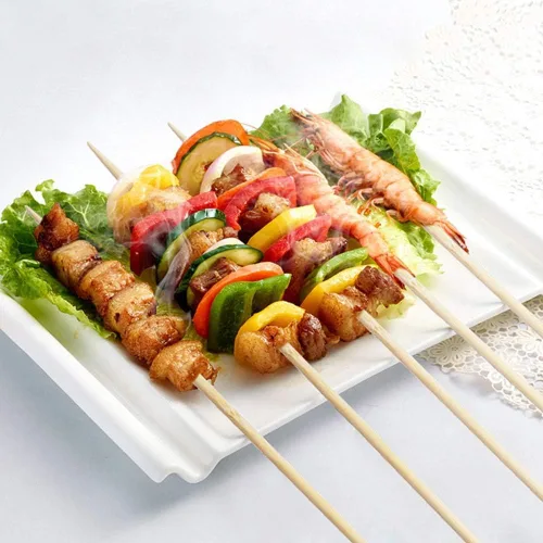 Miniatura 7 de Fu Store Brochetas de bambú de 6 pulgadas, paquete de 100 palitos de bambú, brochetas Shish Kabob, parrilla, aperitivo, fruta, maíz, fuente