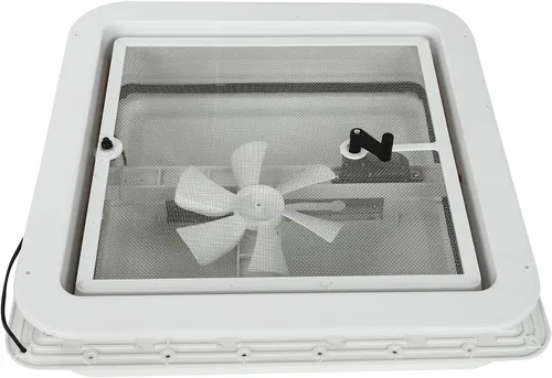 Miniatura 7 de Rejilla de ventilación de techo de 14 pulgadas para caravana, remolque, tapa blanca universal, ventilación de techo con ventilador de ventilación