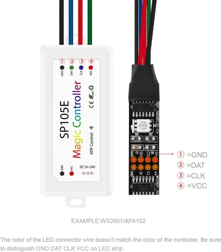 Miniatura 3 de BTF-LIGHTING Controlador Bluetooth inalámbrico SP105E aplicación iOS/Android para WS2811 WS2812B WS2815 WS2813 WS2801 SK6812 WS2815 SK9822 APA102