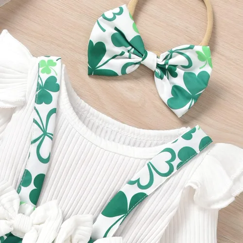 Miniatura 60 de Unutiylo Ropa de bebé recién nacida prematura con tirantes, traje de otoño e invierno, traje de manga larga con volantes