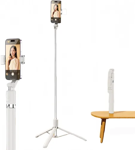 Miniatura 12 de Mini Selfie Stick Tripod, 4" Pocket-Sized Selfie Stick with Bluetooth Remote, 4-Leg Reinforced Stand, 360° Rotation, 3.8 oz Lightweight for