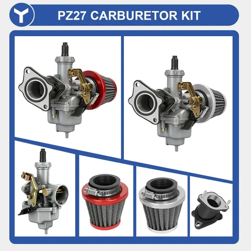 Miniatura 6 de YOXUFA PZ27 Carburador 27mm con cable de estrangulador para ATV 125 cc, 150 cc, 200 cc, 250 cc, Dirt Pit Bike, Go Kart, 4 tiempos TaoTao Apollo