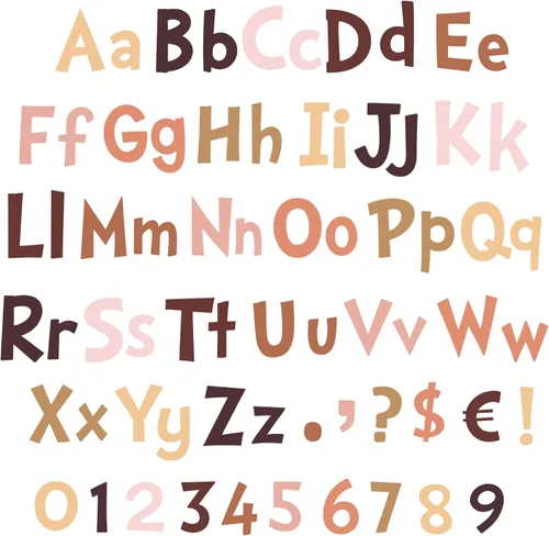 Miniatura 12 de Tenare Juego de 134 letras de 5 pulgadas, letras del alfabeto de graduación, números del alfabeto, recortes de letras para regalos de estudiantes