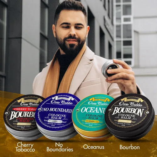 Miniatura 2 de Handy Hound Occo Bobbo - Juego de muestras de colonia sólida para hombre, juego de regalo de colonia para hombre, tamaño de viaje (4) latas de 0.5