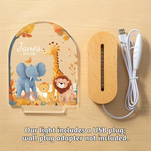 Miniatura 6 de Luz nocturna personalizada para niños pequeños, luz LED con nombre personalizado, baby shower, recién nacido, regalos de cumpleaños para recién
