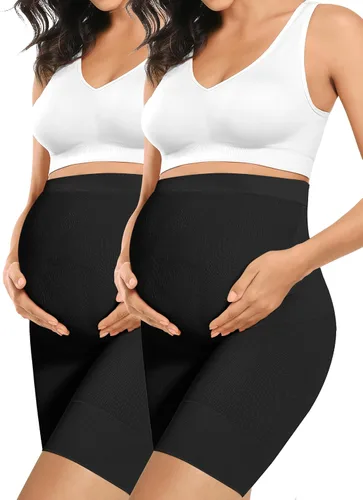 Miniatura 8 de Ropa moldeadora de maternidad de alta calidad "Baby Bump", ropa interior de embarazo de cintura alta a medio muslo que evita rozaduras, soporte