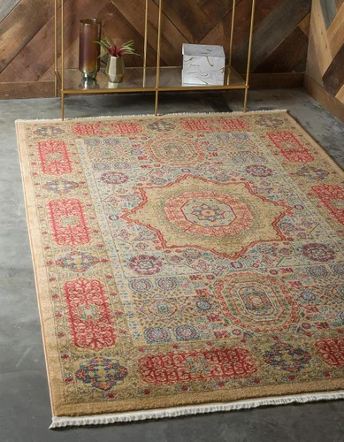 Miniatura 30 de Unique Loom Palace Collection - Alfombra bohemia tradicional, medallón, vintage (2 pies x 3 pies, rectangular, azul claro/bronceado)