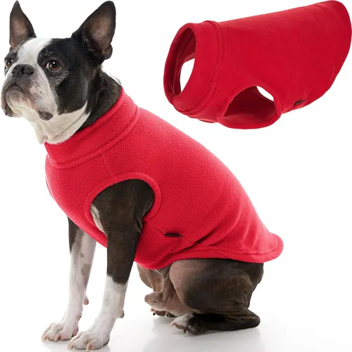 Miniatura 15 de Gooby - Chaleco de Vellón Elástico, Chaleco de Vellón Tipo Pullover Chaqueta Suéter para Perros, Azul Argyle, Extra Pequeño