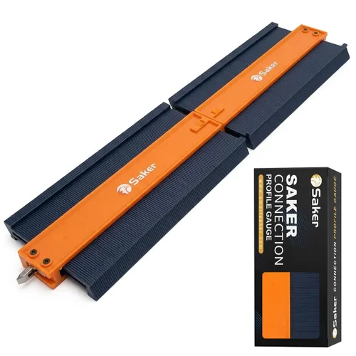 Miniatura 9 de Saker Medidor de contorno, duplicación, bloqueo ajustable, copia con precisión forma irregular, trazado de carpintería irregular, herramienta
