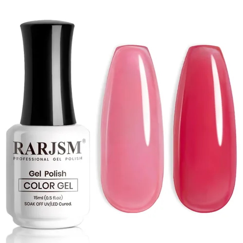 Miniatura 67 de RARJSM Esmalte de Uñas en Gel Nude Transparente Rosa Saludable Claro Esmalte de Uñas en Gel Nude Transparente Rosa Intenso Gelatinoso Barniz de Uñas