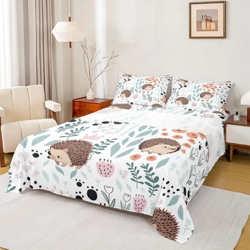 Miniatura 30 de Erosebridal Juego de sábanas de animales de la selva para niñas y niños, juego de sábanas de safari salvaje con diseño de elefante, oso, tigre