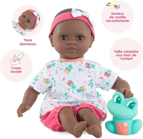 Miniatura 2 de Corolle Mon Premier Poupon Bath Baby Alyzee - Muñeca de baño con animales de baño, ojos dormidos, fragancia de vainilla, vestidos extraíbles, 11.8