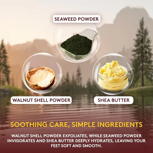 Miniatura 6 de Okay Exfoliante para pies de sal negra del Himalaya con algas marinas, 6 onzas