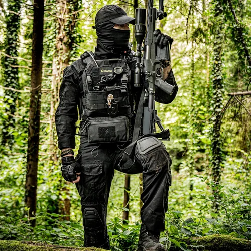 Miniatura 5 de YEVHEV Conjunto de ropa militar de combate G3, ropa táctica de camuflaje, uniforme de caza, equipo de paintball con rodilleras para hombres Camo