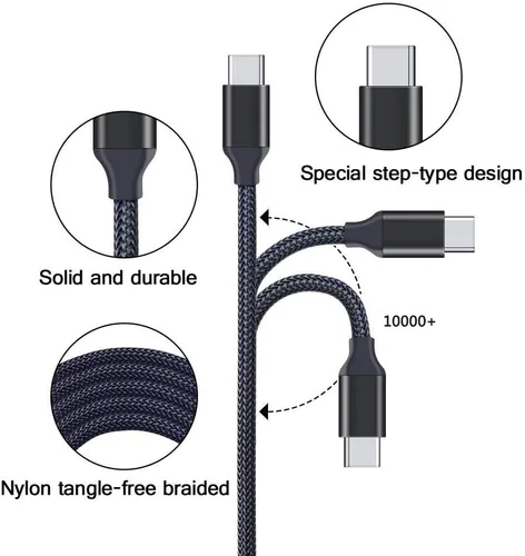 Miniatura 4 de Cargador de pared USB, adaptador de cargador de 2.1 A con cable de carga rápida de 6 pies para Motorola Moto Razr 2024, Moto G 5G 2024/Edge 2024