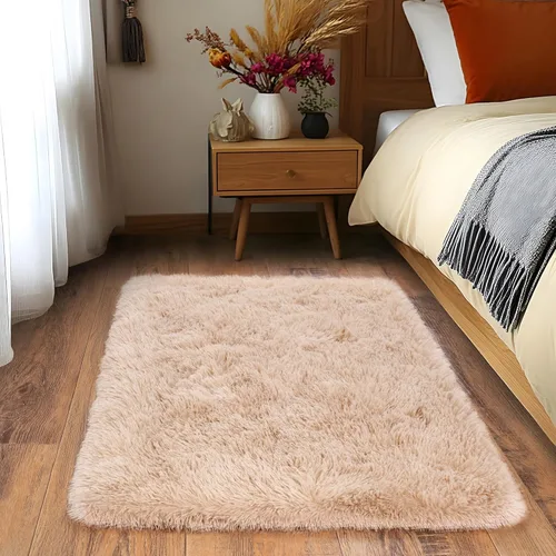 Miniatura 113 de Alfombras de Pasillo para Dormitorio 2x6 pies Alfombras de Pasillo para Pasillos Antideslizantes Suaves de Pelo Largo Alfombra de Cabecera, Alfombra