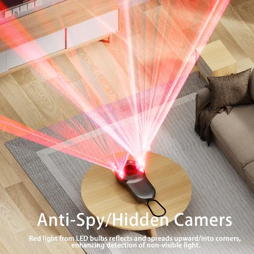 Miniatura 7 de Detector de cámara oculta, protector de privacidad portátil para usuarios solos, viajeros, viajes en coche, alquileres, buscador de cámara antiespía