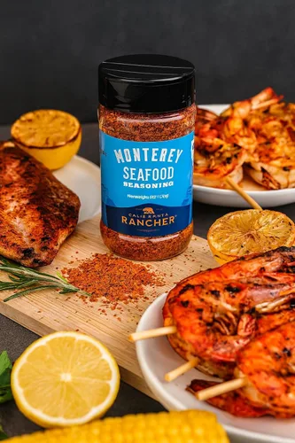 Miniatura 2 de California Rancher Condimento para mariscos, 6 onzas Mezcla de sal de pimienta y eneldo de limón, textura gruesa, sin gluten, sin MSG Para