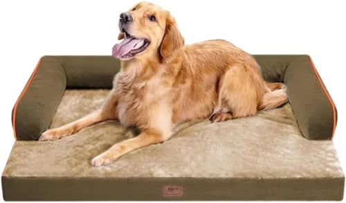 Miniatura 32 de Cama ortopédica impermeable para perros pequeños, cama para perros de tamaño mediano, cómoda cama para mascotas y gatos con lados, funda extraíble