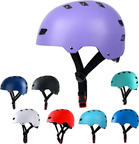 Miniatura 9 de Casco de bicicleta en 3 tallas para adolescentes, niños, jóvenes, adultos, Bavilk Casco de monopatín ajustable multideporte para bicicleta, Negro