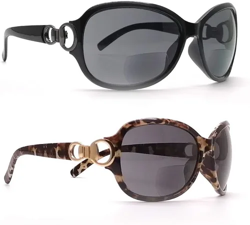 Miniatura 6 de 2 pares de lentes de sol de lectura bifocales para mujer, protección UV vintage