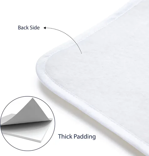 Miniatura 6 de Encasa Homes - Tapete de planchar pequeño de 28 x 20 pulgadas con acolchado de 0.118 in y soporte de plancha de silicona para presionar al vapor
